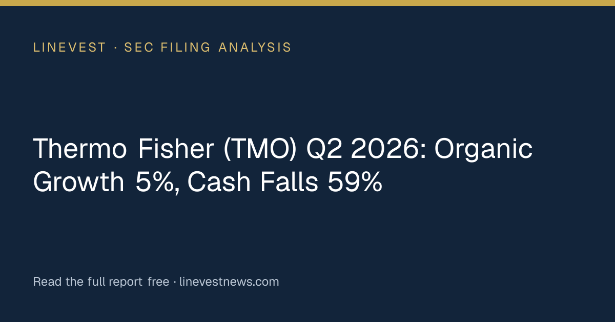 Thermo Fisher (TMO) Q2 2026: Organic Growth 5%, Cash Falls 59%