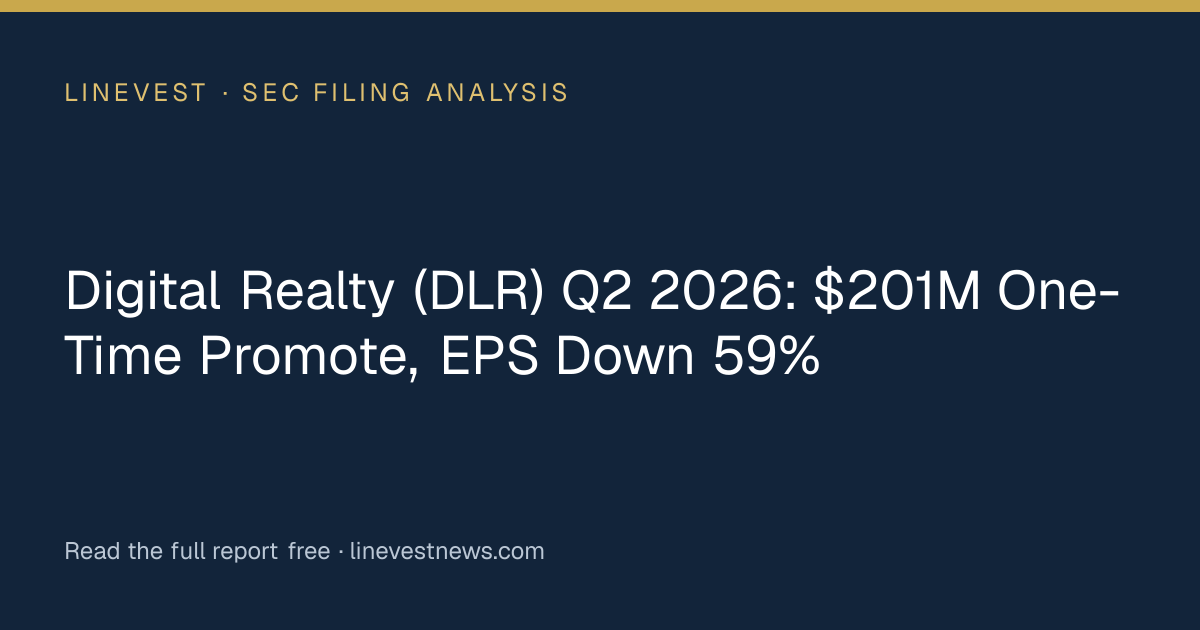 Digital Realty (DLR) Q2 2026: $201M One-Time Promote, EPS Down 59%