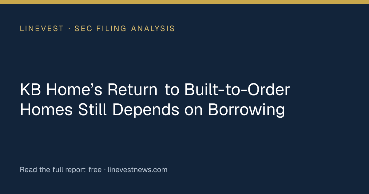 KB Home’s Return to Built-to-Order Homes Still Depends on Borrowing