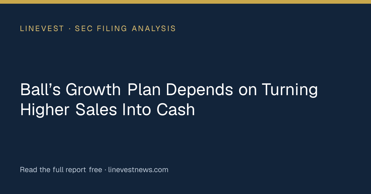 Ball’s Growth Plan Depends on Turning Higher Sales Into Cash